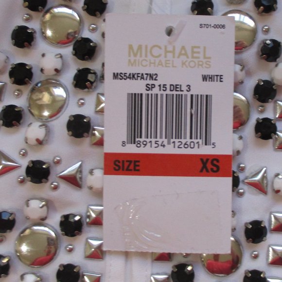 MICHAEL Michael Kors Women's Embellished Dolman Sleeve Tunic XS - Picture 2 of 10